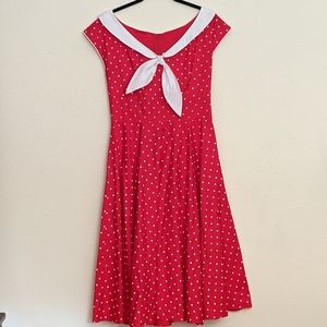 VINTAGE style- 40's- 50's Stop Staring! Dress -L-